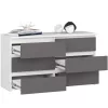AKORD CL100 Modern 6-Fiókos Komód Laminált Fehér-Szürke