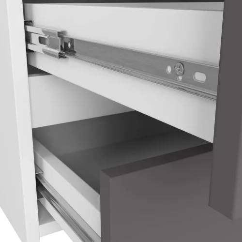 AKORD CL100 Modern 6-Fiókos Komód Laminált Fehér-Szürke