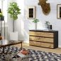 AKORD CL100 Modern Fiókos Komód Laminált Szürke Artisan Tölgy 6-Fiókos