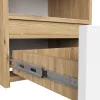 AKORD CL1 Artisan Tölgy Fehér Éjjeliszekrény