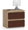 AKORD CLP Éjjeliszekrény Laminált Sonoma Tölgy/Wenge Kétfiókos