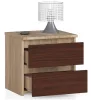 AKORD CLP Éjjeliszekrény Laminált Sonoma Tölgy/Wenge Kétfiókos