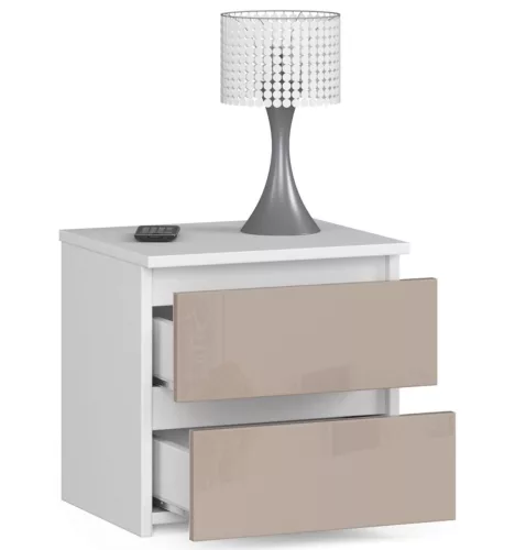 AKORD CL2 Cappuccino Magasfényű Éjjeliszekrény