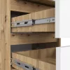 AKORD CL3 Artisan Tölgy Éjjeliszekrény Fehér Frontokkal