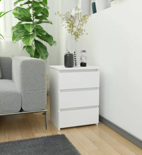 AKORD CL3 Kompakt Éjjeliszekrény Laminált Fehér Matt