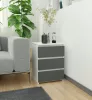AKORD CL3 Kompakt Éjjeliszekrény Laminált Fehér-Szürke Matt