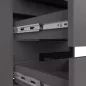   AKORD CL3 Éjjeliszekrény Laminált Grafitszürke Matt 3 Fiókos