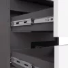 AKORD CL3 Kompakt Éjjeliszekrény Laminált Grafitszürke-Fehér 3-Fiókos
