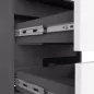   AKORD CL3 Kompakt Éjjeliszekrény Laminált Grafitszürke-Fehér 3-Fiókos