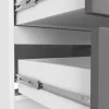 AKORD CLP Modern Komód 4 Fiókos Laminált Fehér-Szürke Matt