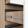 AKORD CLP K120 Komód Sonoma Tölgy Fehér 10-Fiókos Laminált