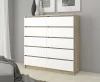 AKORD CLP K120 Komód Sonoma Tölgy Fehér 10-Fiókos Laminált