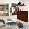 AKORD CLP K140 Komód Laminált Wenge 3 Ajtós 3 Fiókos