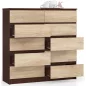 AKORD CLP K120 Komód Laminált Wenge-Sonoma 10 Fiókos