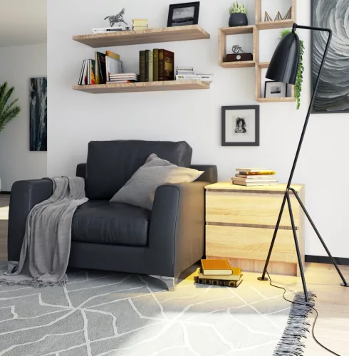 AKORD CLP K60 Éjjeliszekrény Laminált Sonoma Tölgy 2 Fiókos