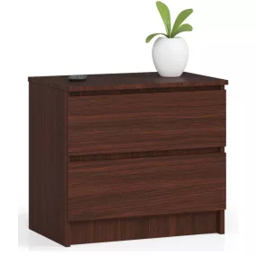 AKORD CLP Éjjeliszekrény Laminált Wenge 2 Fiókos