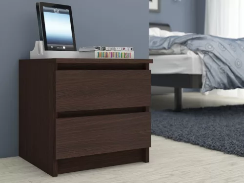 AKORD CLP Éjjeliszekrény Laminált Wenge 2 Fiókos
