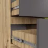 AKORD Jerry Komód Artisan Tölgy Grafit Matt 3 Fiókos