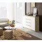   AKORD CLP Artisan Komód 138 Laminált Tölgy-Fehér 4 Fiókos
