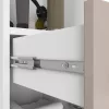 AKORD FIN Fürdőszobai Oszlopszekrény 140cm Fehér-Cappuccino Magasfényű