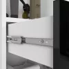 AKORD FIN Fürdőszobai Oszlopszekrény Magasfényű Fekete-Fehér 140cm