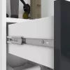 AKORD FIN Fürdőszobai Álló Szekrény 140cm Fehér-Grafit Magasfényű