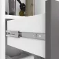   AKORD FIN Fürdőszobai Álló Szekrény 140cm Fehér/Szürke