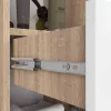 AKORD FIN Fürdőszobai Álló Szekrény 140cm Sonoma Tölgy Fehér