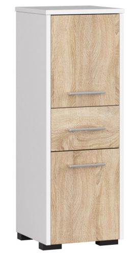 AKORD FIN Fürdőszobai Álló Szekrény 30 2D 1F 85cm Fehér/Sonoma Tölgy