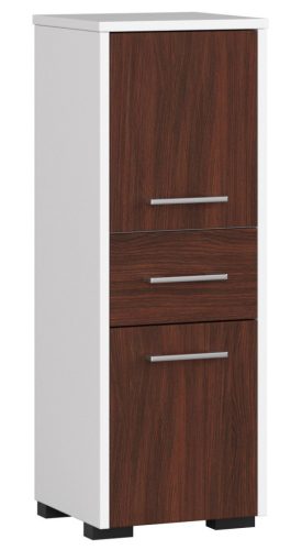 AKORD FIN Fürdőszobai Oszlopszekrény 30 2D 1F 85cm Fehér/Wenge