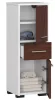 AKORD FIN Fürdőszobai Oszlopszekrény 30 2D 1F 85cm Fehér/Wenge