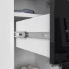FIN Fürdőszobai Magasszekrény 30 2D 1F 85cm Fekete Magasfényű