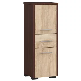   AKORD FIN Fürdőszobai Oszlopszekrény Wenge-Sonoma Tölgy 85cm