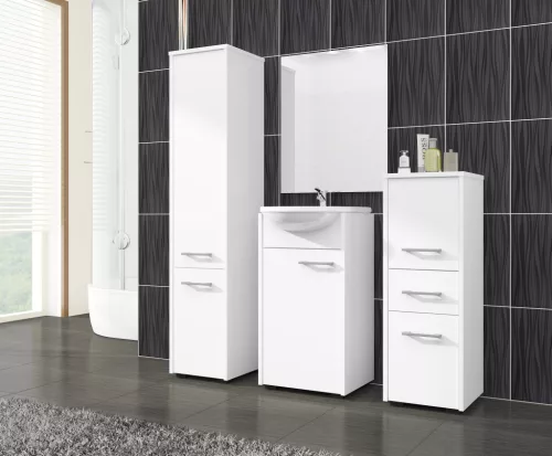 AKORD FIN Fürdőszobai Álló Szekrény 140cm Fehér