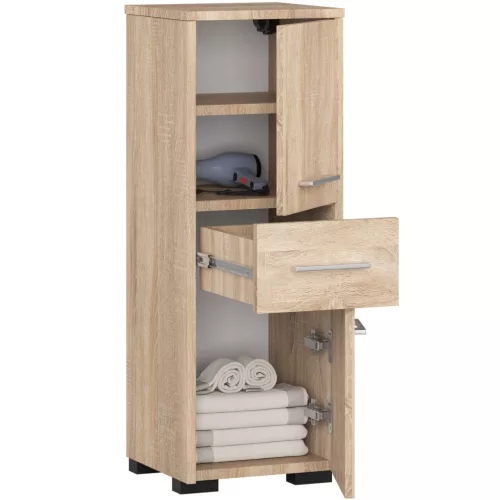 AKORD FIN Fürdőszobai Álló Szekrény Sonoma Tölgy 85cm
