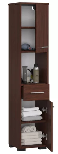 AKORD FIN Fürdőszobai Magas Szekrény Laminált Wenge