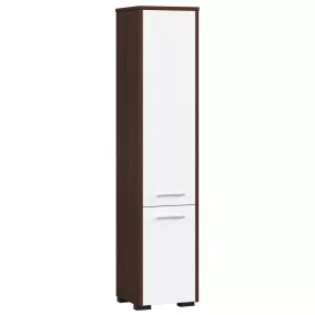   AKORD FIN Fürdőszobai Álló Oszlopszekrény 140cm Wenge Fehér