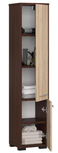 AKORD FIN Fürdőszobai Álló Szekrény 140cm Wenge Sonoma Tölgy