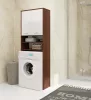 Fürdőszobai Oszlop Állvány Fin Mosógép Fölé Wenge / Fehér Fényes