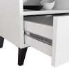 MOBI K-01 Fehér-Fekete Éjjeliszekrény Laminált Lap