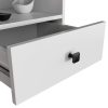 MOBI K-01 Fehér-Fekete Éjjeliszekrény Laminált Lap