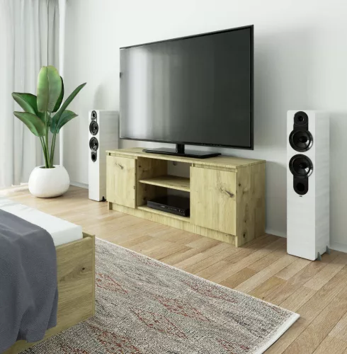 AKORD CLP Artisan TV-állvány Laminált Tölgy 140