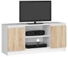 AKORD Modern TV Szekrény 120 Laminált Fehér/Sonoma Tölgy