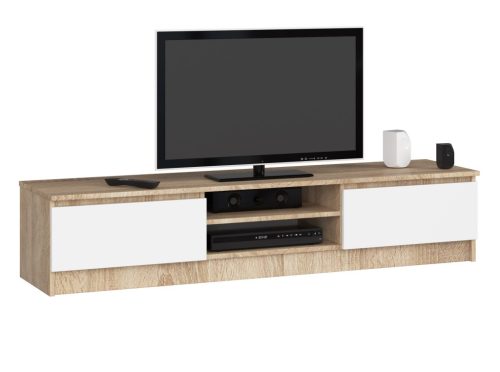 AKORD CLP TV Szekrény Sonoma Tölgy Fehér 160cm