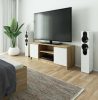 AKORD Modern TV Szekrény 140 Sonoma Tölgy Fehér