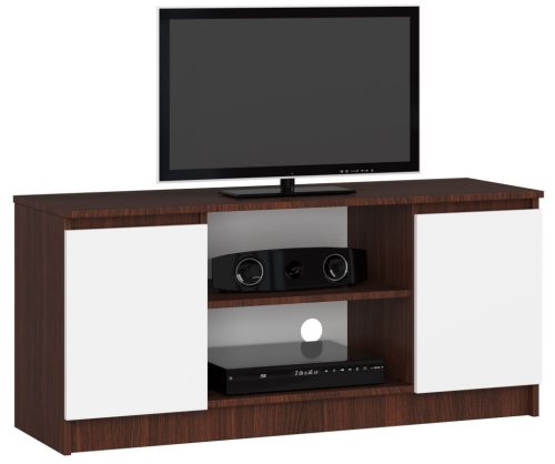 AKORD Modern TV szekrény 120 Laminált Wenge-Fehér
