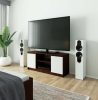 AKORD Modern TV szekrény 120 Laminált Wenge-Fehér