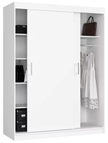 AKORD CLP MONO Tolóajtós Szekrény Laminált Fehér 150 cm