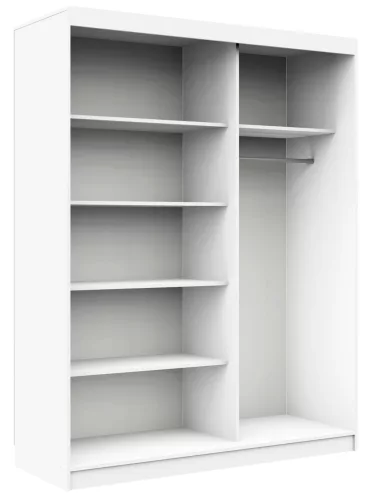 AKORD CLP MONO Tolóajtós Szekrény Laminált Fehér 150 cm
