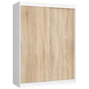   AKORD CLP MONO Tolóajtós Szekrény Fehér/Sonoma Tölgy 150cm